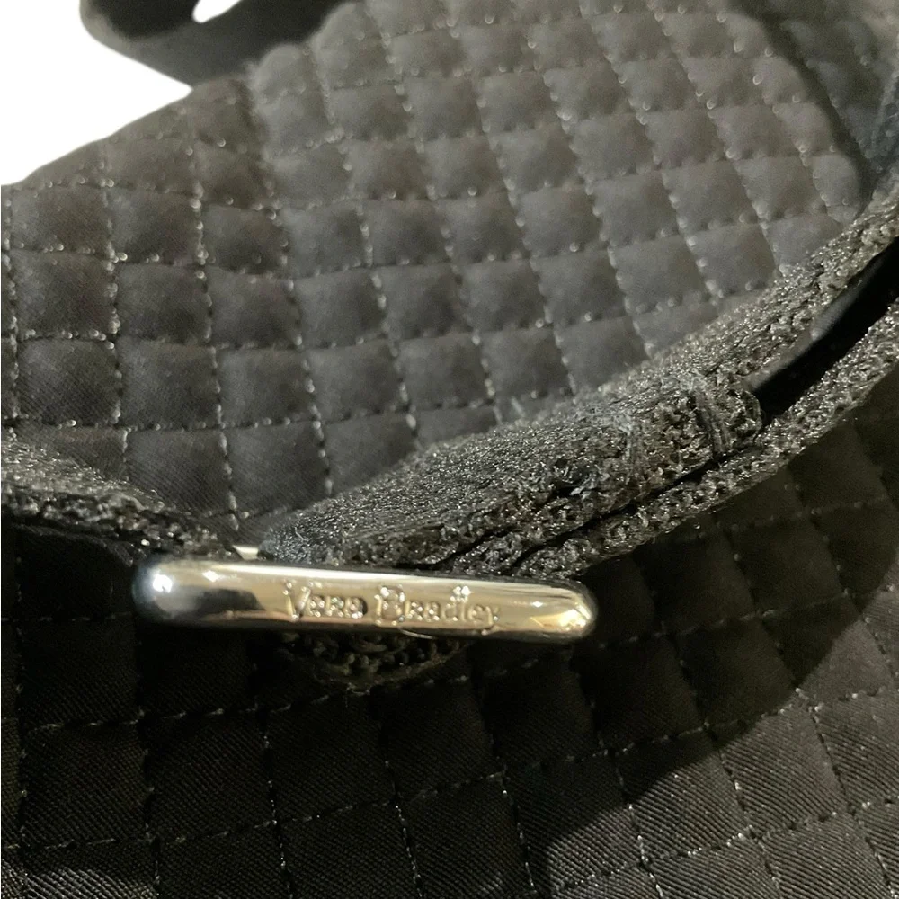 Vera Bradley Black Floral Messenger Crossbody Bag